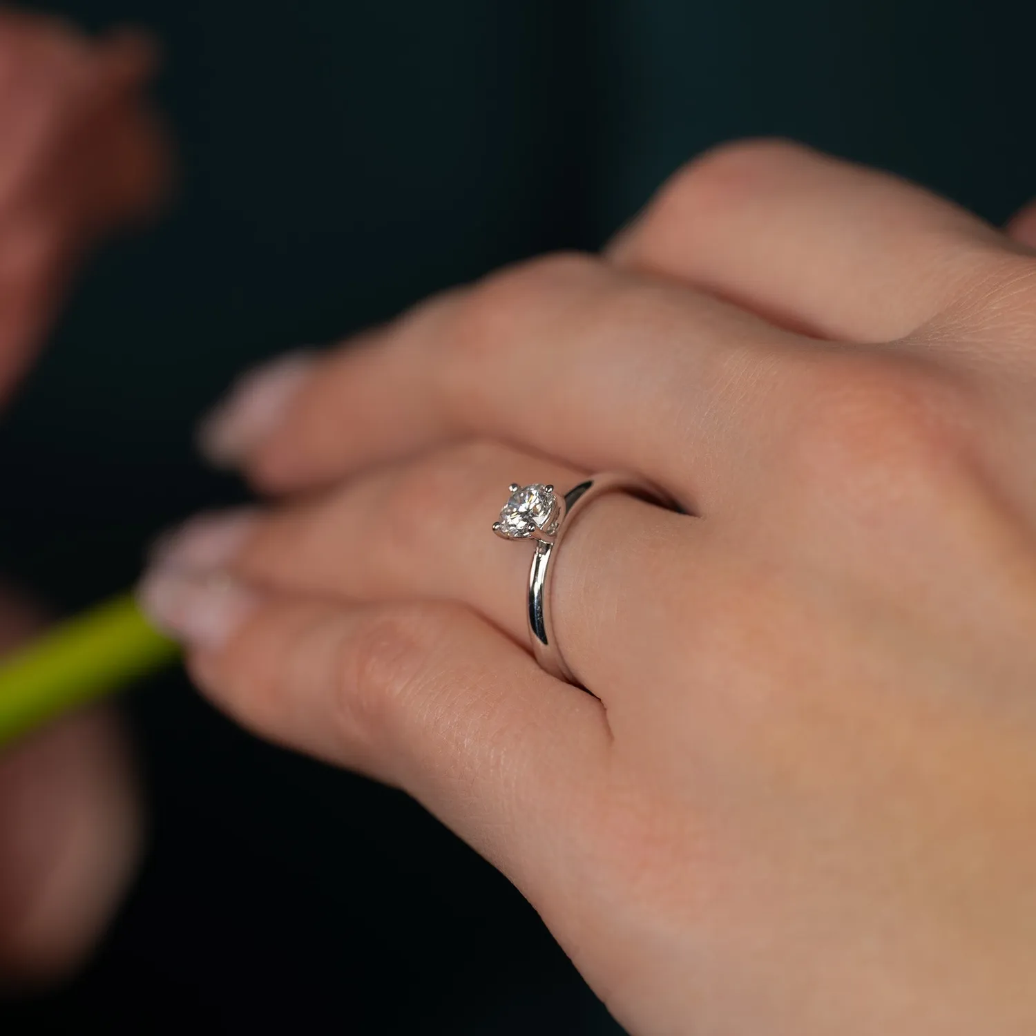 Sisi Copenhagen Simple Solitaire diamantring 0,5 ct hvidguld lab-diamant