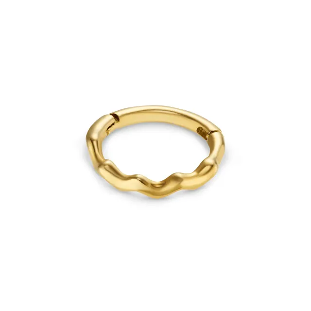Orelia Fine Wave Clicker Hoop piercing guld helix