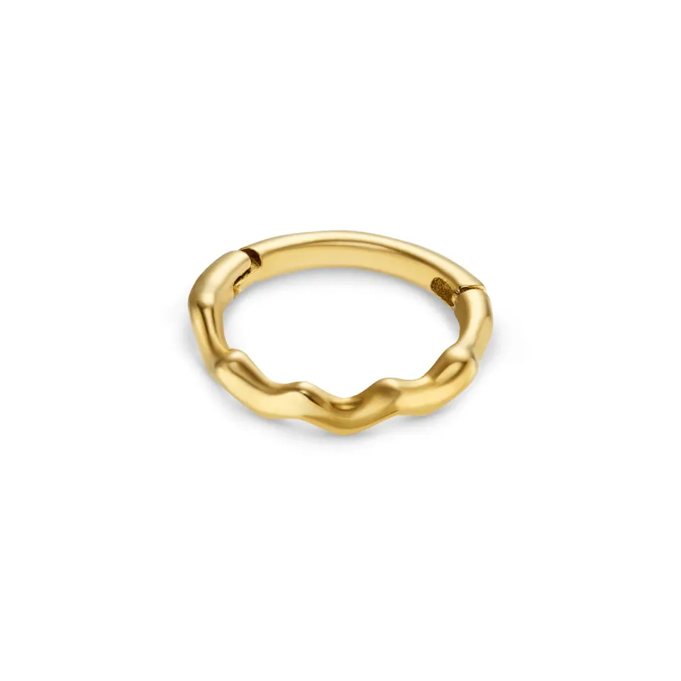 Orelia Fine Wave Clicker Hoop piercing guld helix
