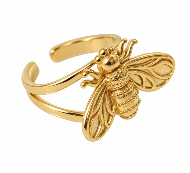 Wos Up Betty ring guld sløjfe 18K PVD