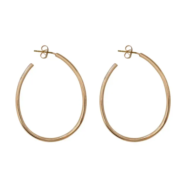 TIMI OF SWEDEN Natalie thin large hoop øreringe 40 mm
