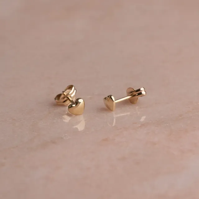 Sisi Copenhagen Heart ørestikker massiv 9kt guld par