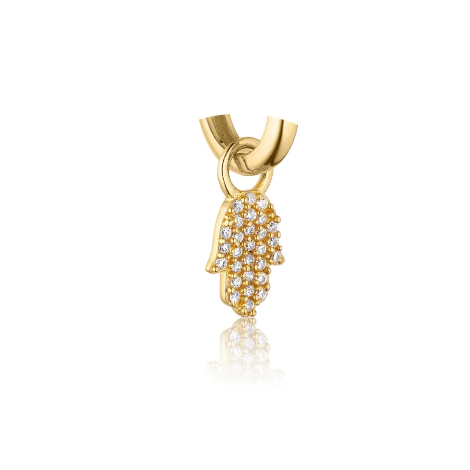 Bykjaergaard Individual Hamsa charm forgyldt zirkonia