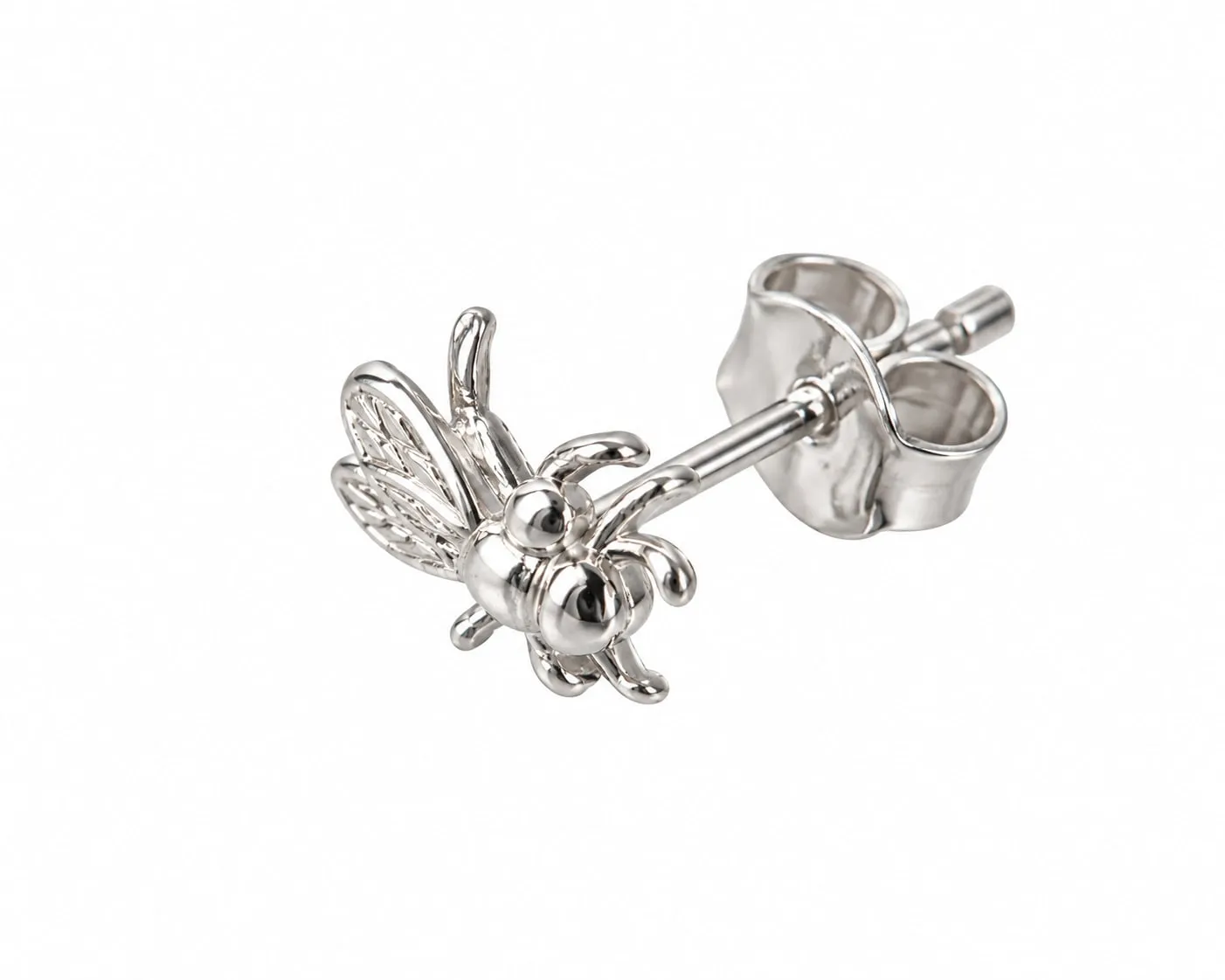 Wos Fad stud ørering sølv butterfly single