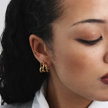 TIMI OF SWEDEN Emme ear cuff rustfrit stål par