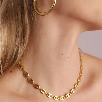 TIMI OF SWEDEN Amie link halskæde stål guld