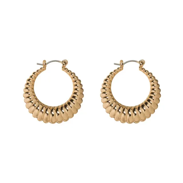TIMI OF SWEDEN Curvy hoop øreringe bølget design