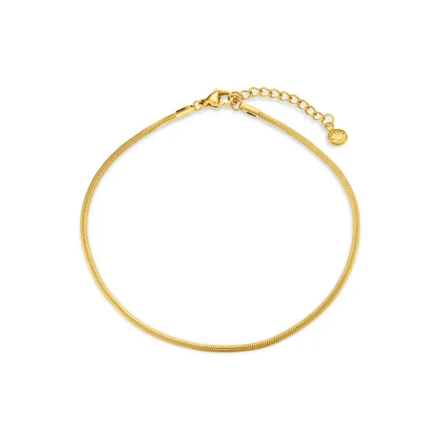 Orelia LUXE Snake Chain ankelkæde forgyldt vandfast