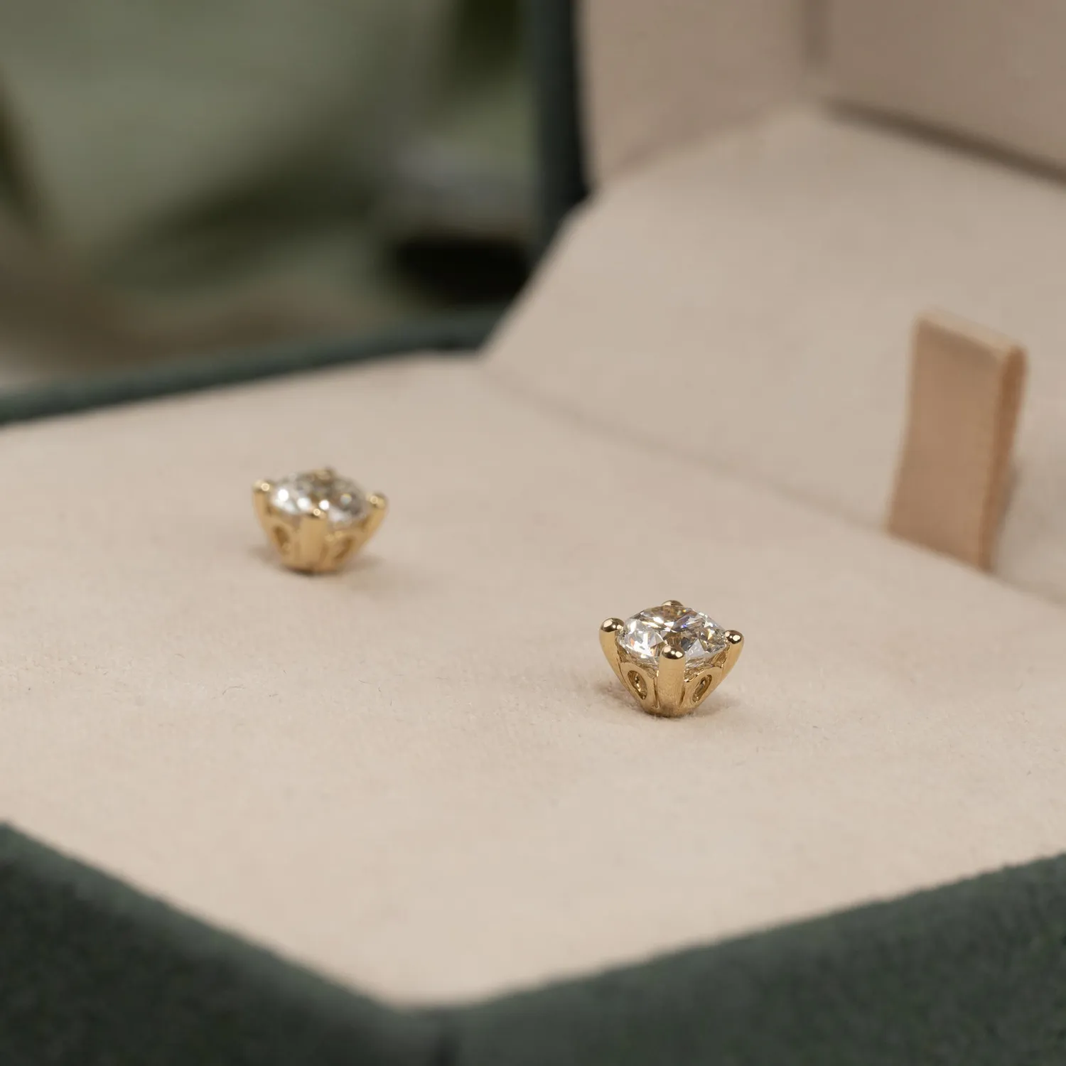 Sisi Copenhagen Classic Solitaire ørestikker guld 1,0 ct