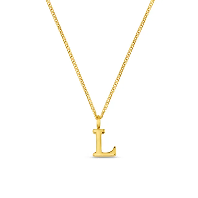 Orelia LUXE L Initial Halskæde guld vandtæt bogstav