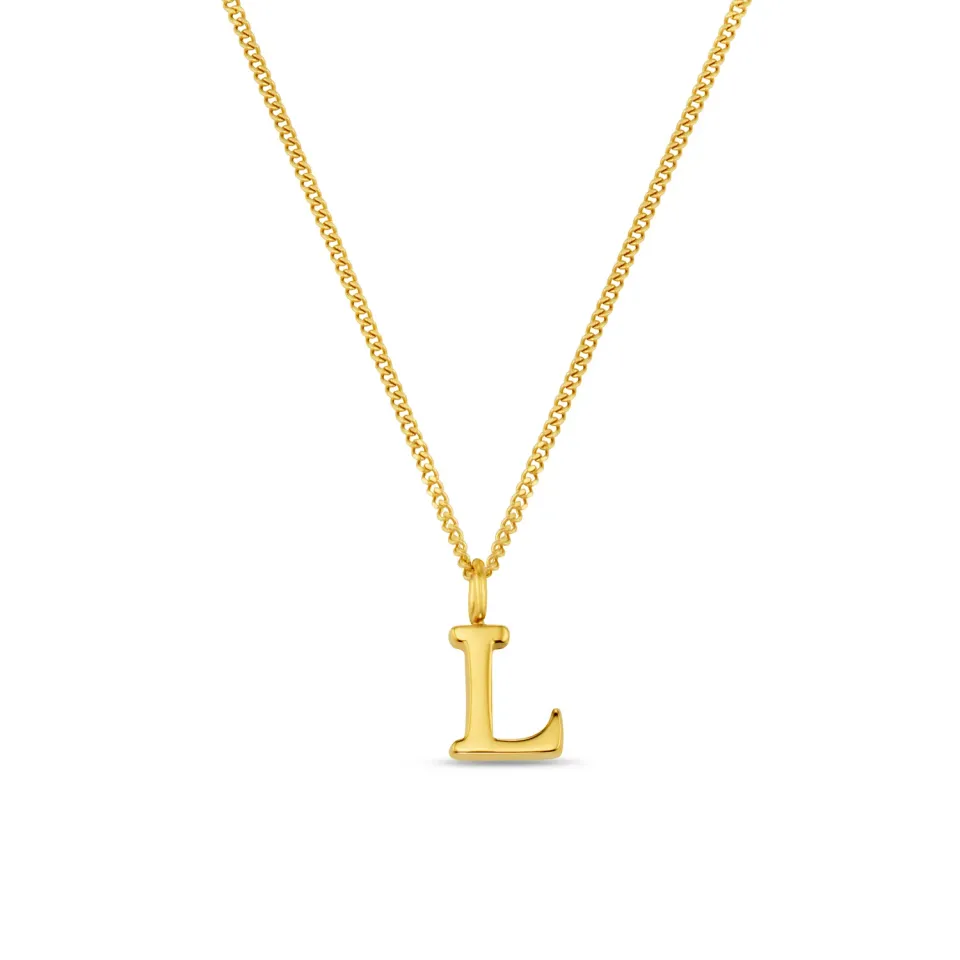 Orelia LUXE L Initial Halskæde guld vandtæt bogstav
