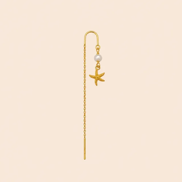 Lulo Jewelry Elvira String øreringe 18K guldbelagt