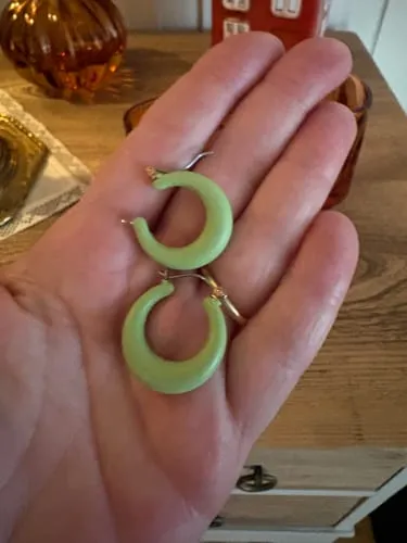 TIMI OF SWEDEN Donna hoop øreringe blå 25 mm