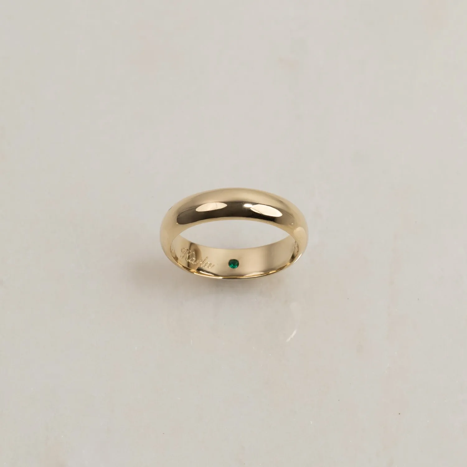 Sisi Copenhagen K&J D-Shape vielsesringe 14 kt guld par