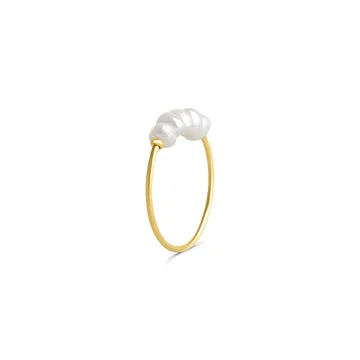 TIMI OF SWEDEN Loanna Delicate Pearl ring perler rustfrit stål