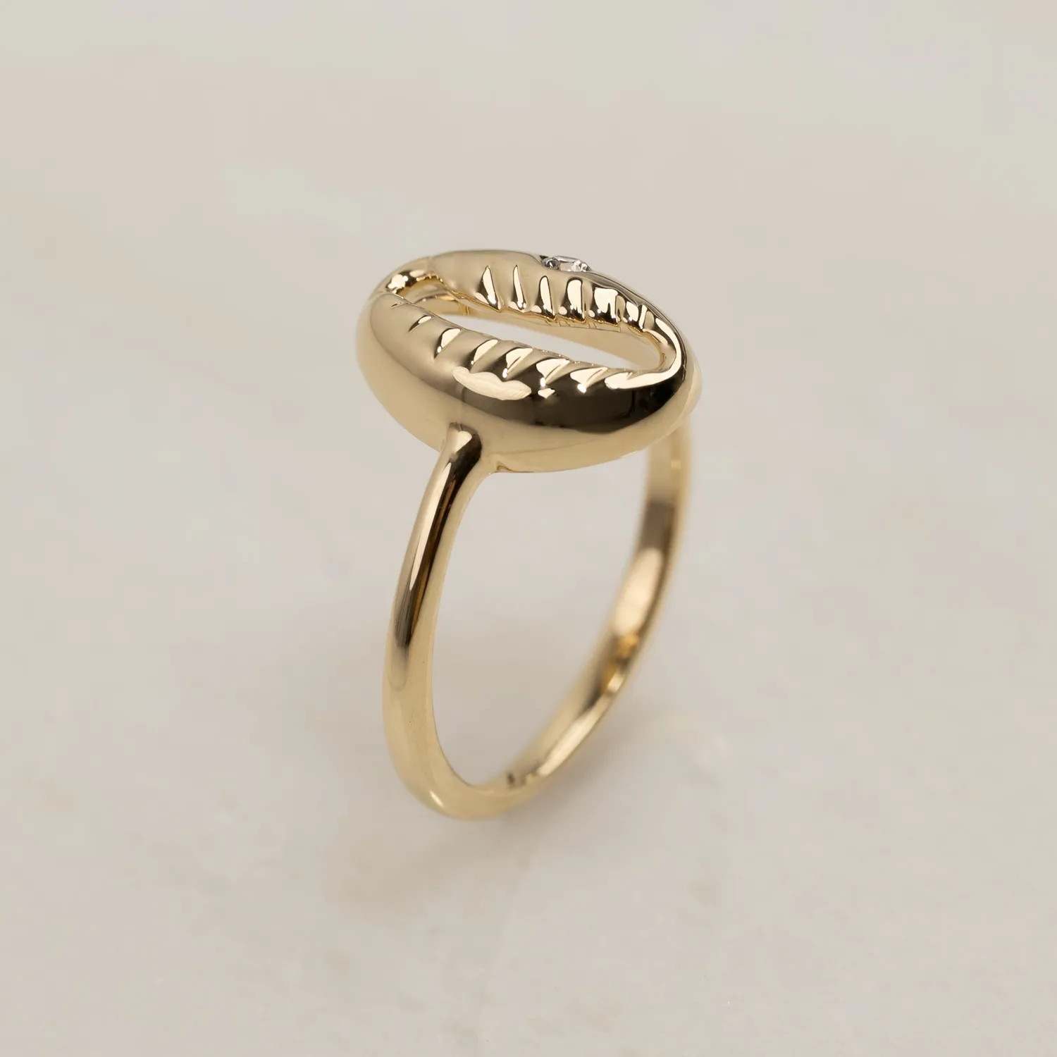Sisi Copenhagen Sea Shell ring guld 0,03 ct lab-diamant