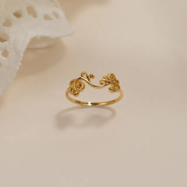 Sisi Copenhagen Solea Golden ring forgyldt sølv