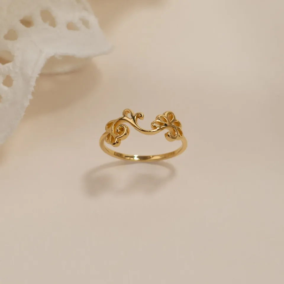 Sisi Copenhagen Solea Golden ring forgyldt sølv