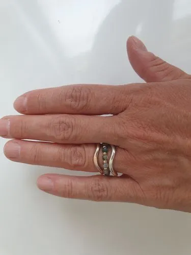 TIMI OF SWEDEN stenring blå lapis forgyldt