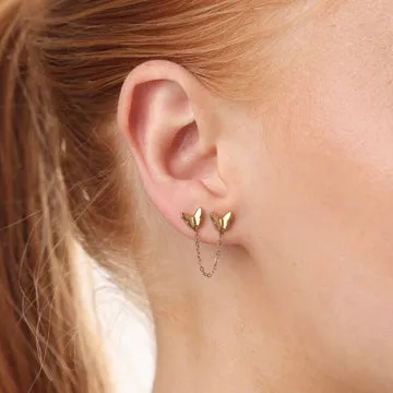 TIMI OF SWEDEN Winga Butterfly ørering guld 6 mm single