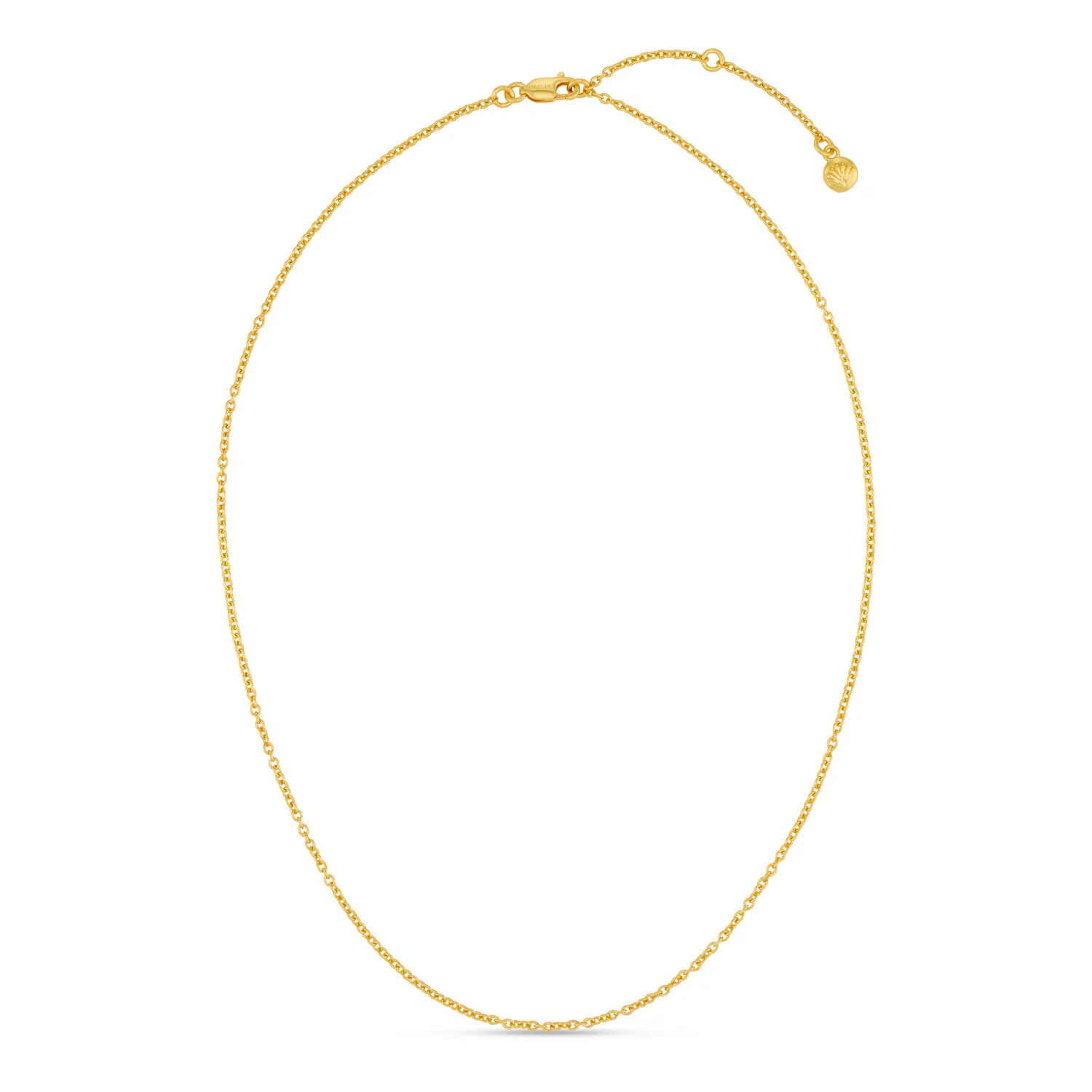 Orelia LUXE Fine Chain halskæde guld charm-base