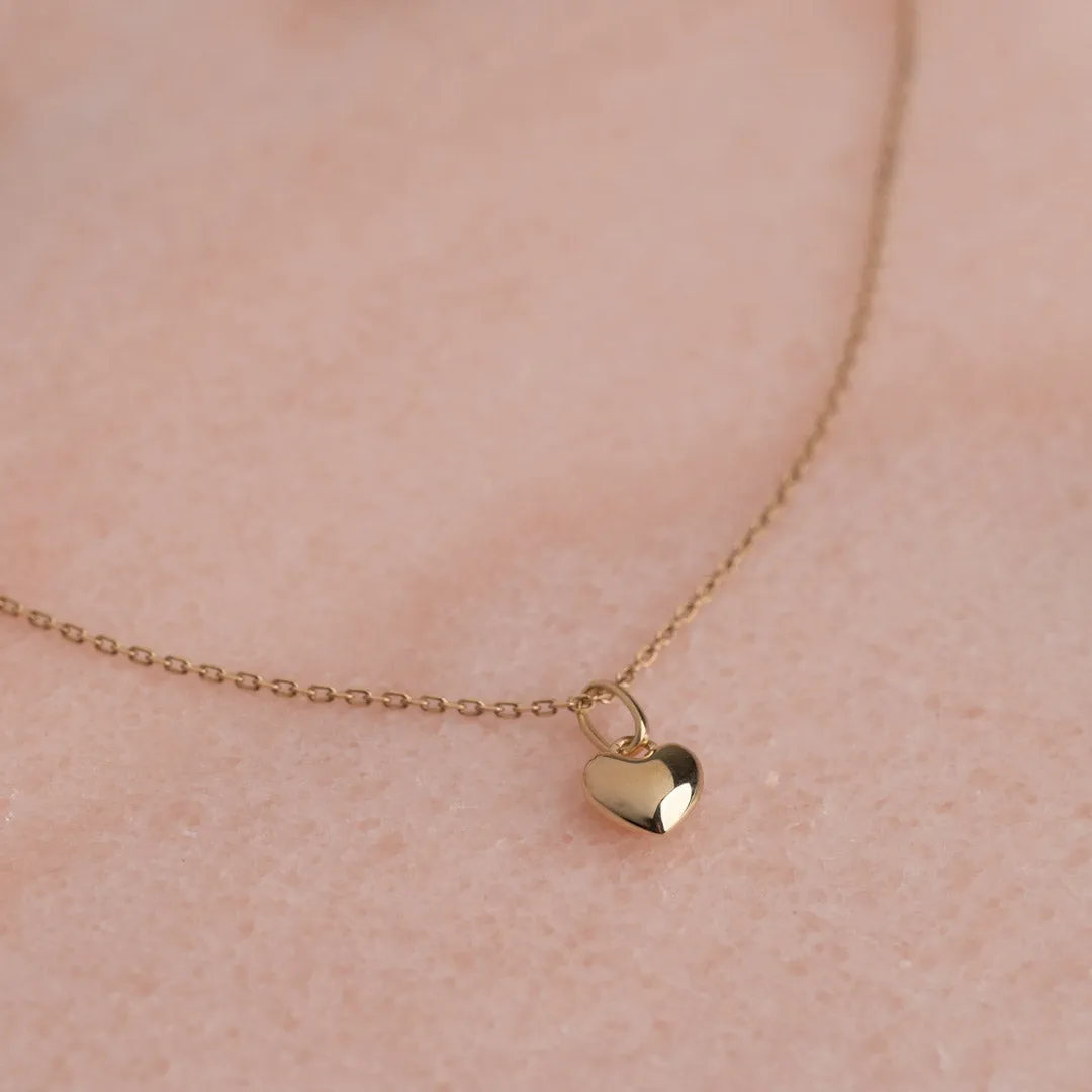 Sisi Copenhagen Heart guld vedhæng hjerte 7 mm