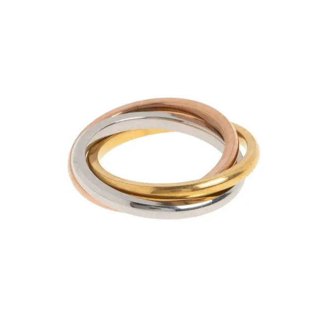 TIMI OF SWEDEN Jules ring tricolor rustfri 14k guld