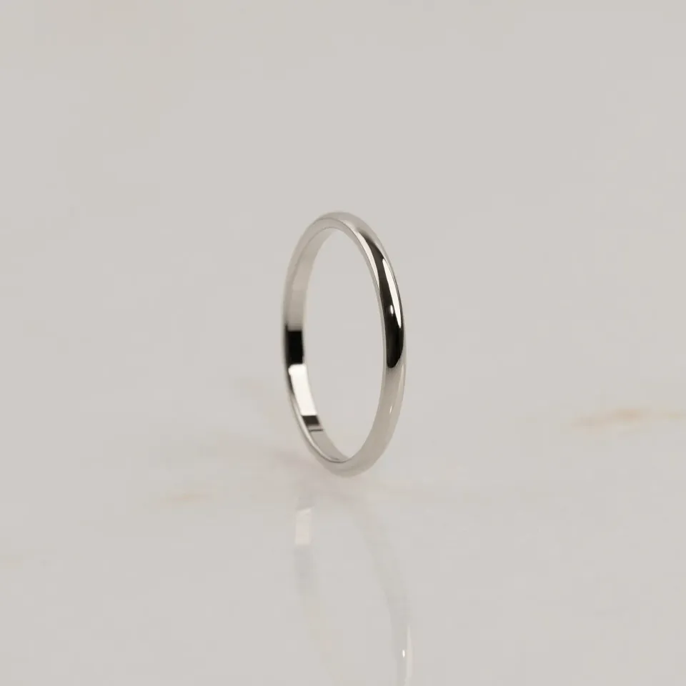 Sisi Copenhagen Classic vielsesring hvidguld 2 mm