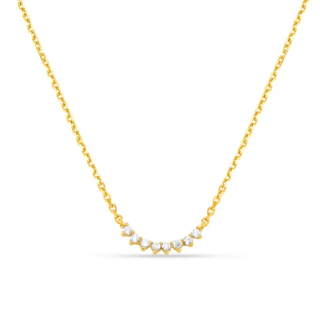 Orelia LUXE Micro Crystal Crescent halskæde guld krystal