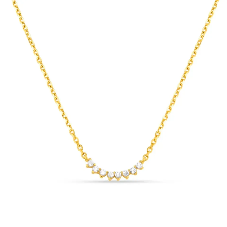 Orelia LUXE Micro Crystal Crescent halskæde guld krystal