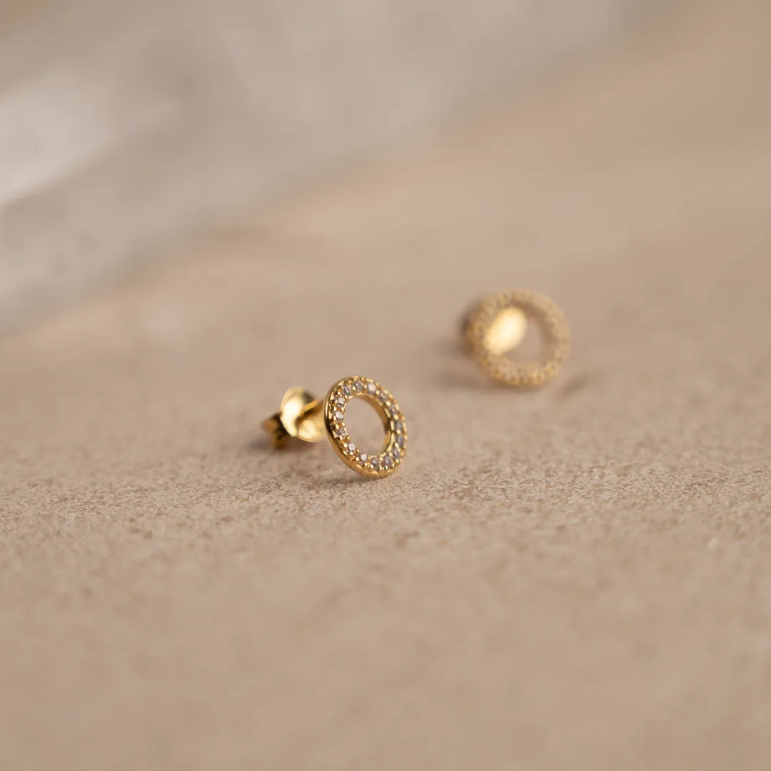 Sisi Copenhagen Roberta øreringe forgyldt zirkonia 8mm