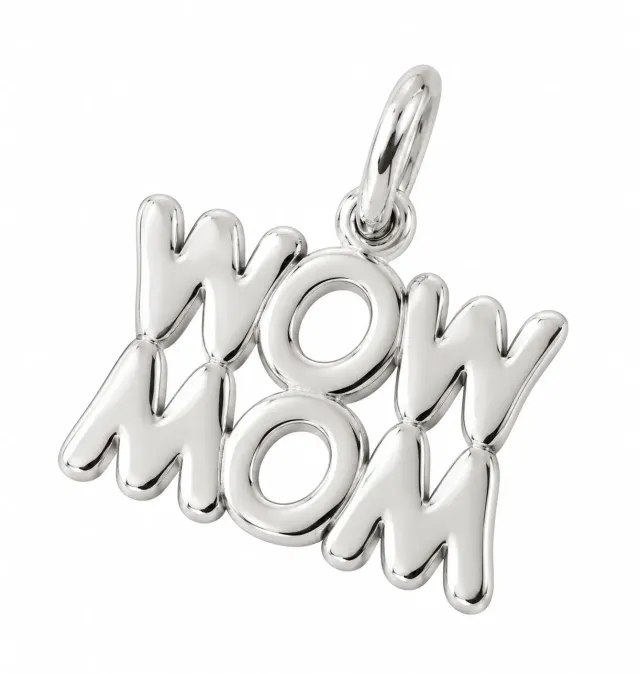 Wos WOS UP WOW MOM berlock sølv 925