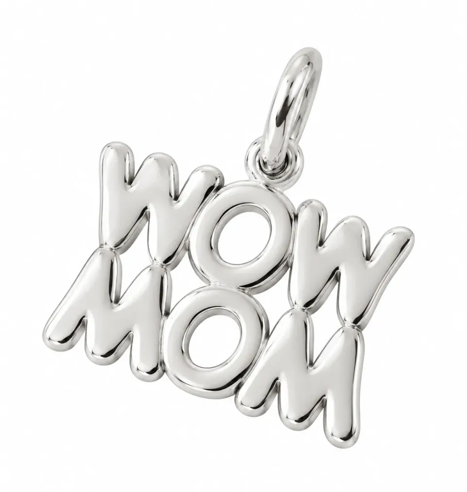 Wos WOS UP WOW MOM berlock sølv 925