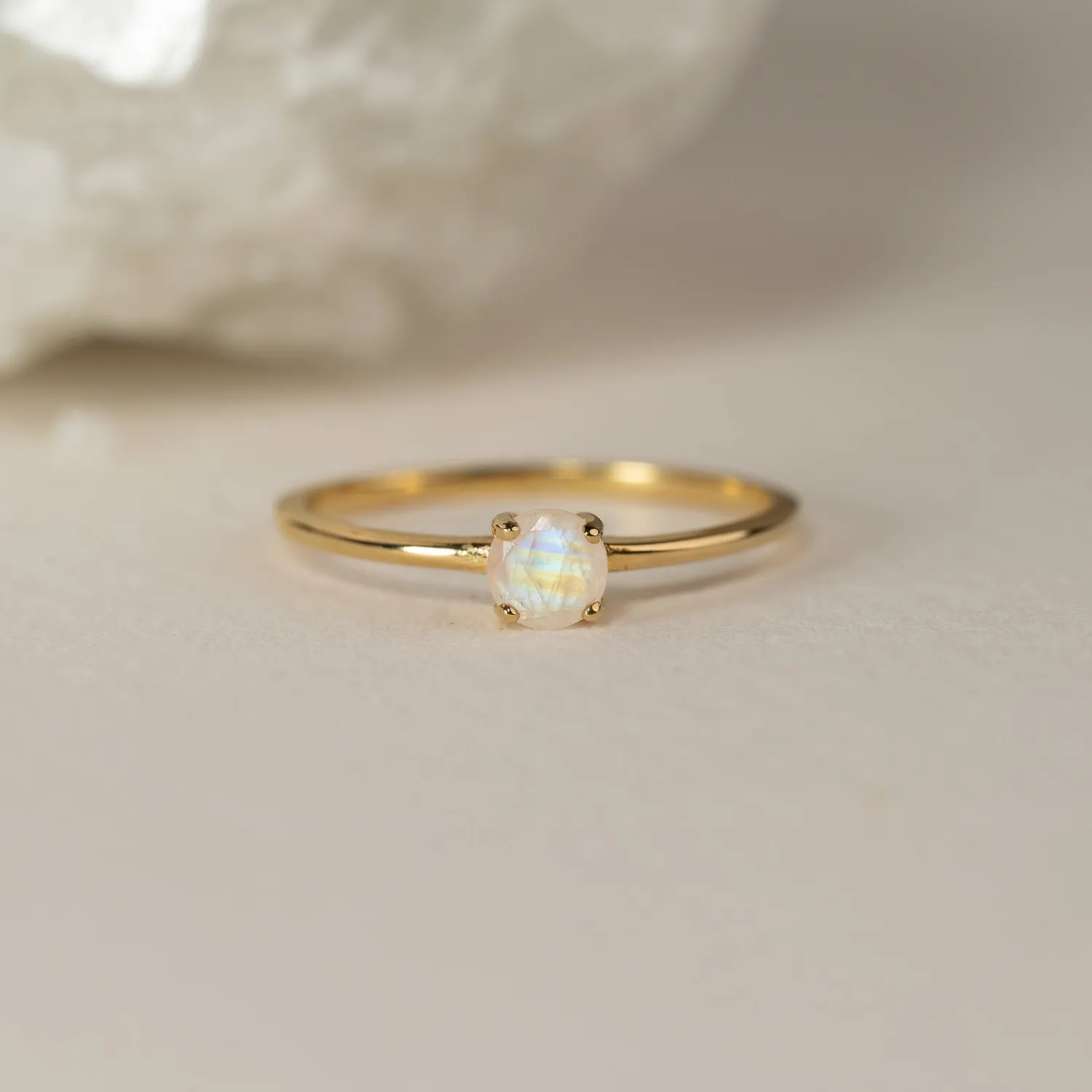 Sisi Copenhagen Gemma Moonstone ring forgyldt månesten