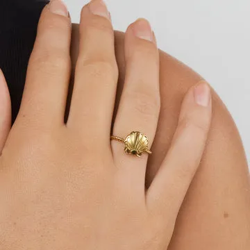 TIMI OF SWEDEN Penny ring musling justerbar guld