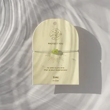 TIMI OF SWEDEN Peridot Chip armbånd forgyldt sten