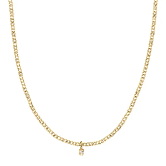 Bykjaergaard Infinity halskæde forgyldt diamant