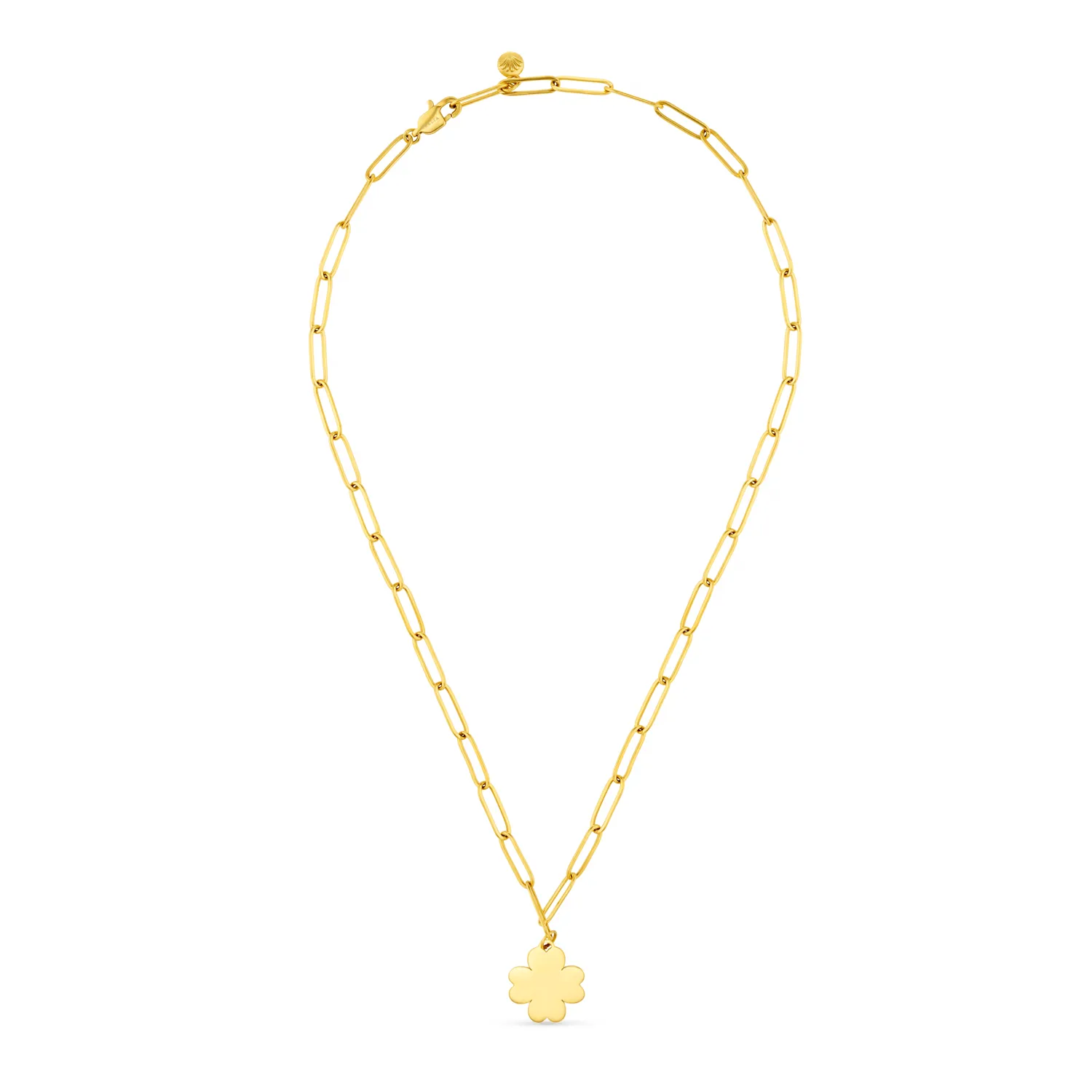 Orelia LUXE Polished Clover halskæde guld kløver