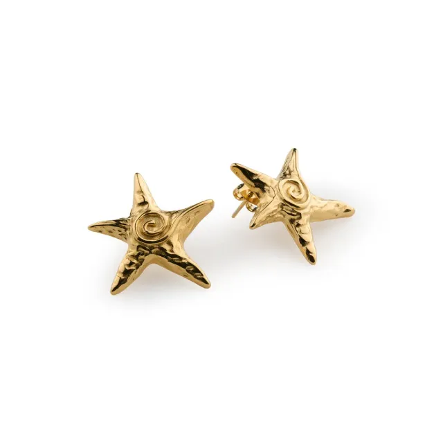 TIMI OF SWEDEN Malin starfish studs øreringe forgyldt