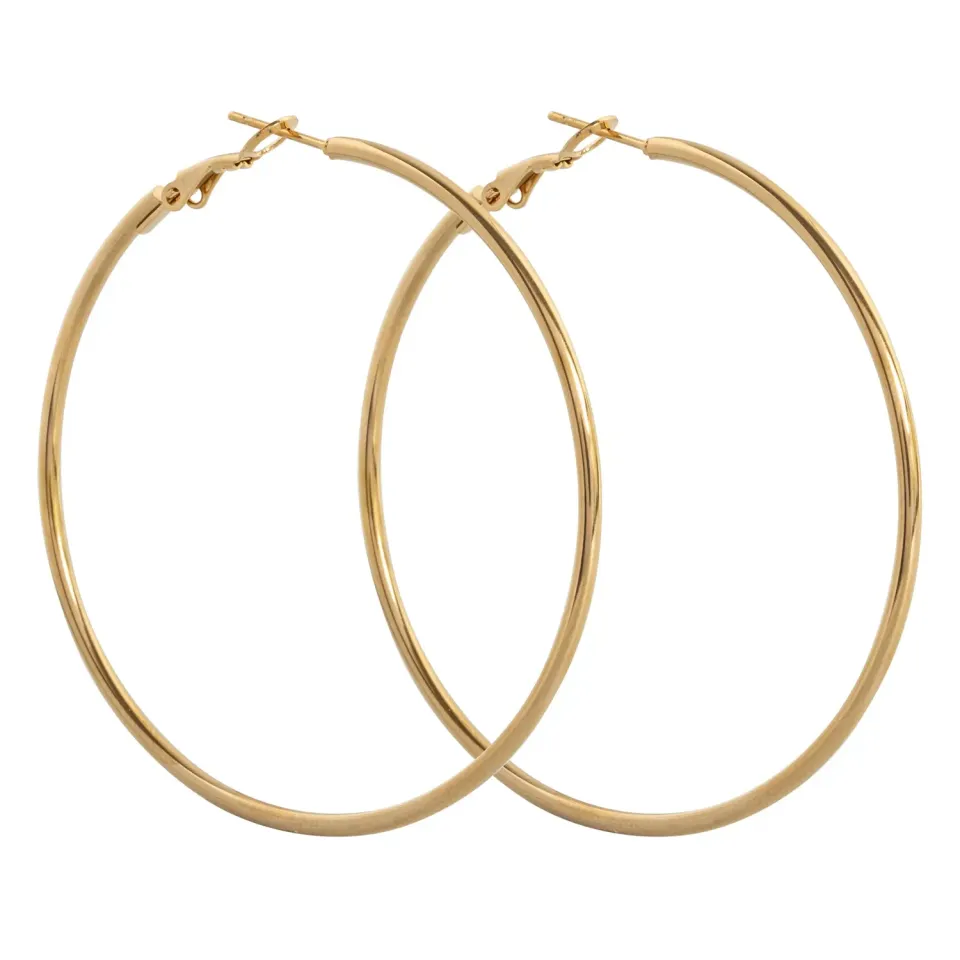 TIMI OF SWEDEN Jo large hoop øreringe 55 mm stål