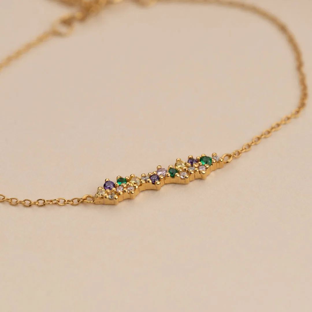 Sisi Copenhagen Clair Rainbow armbånd forgyldt farvet