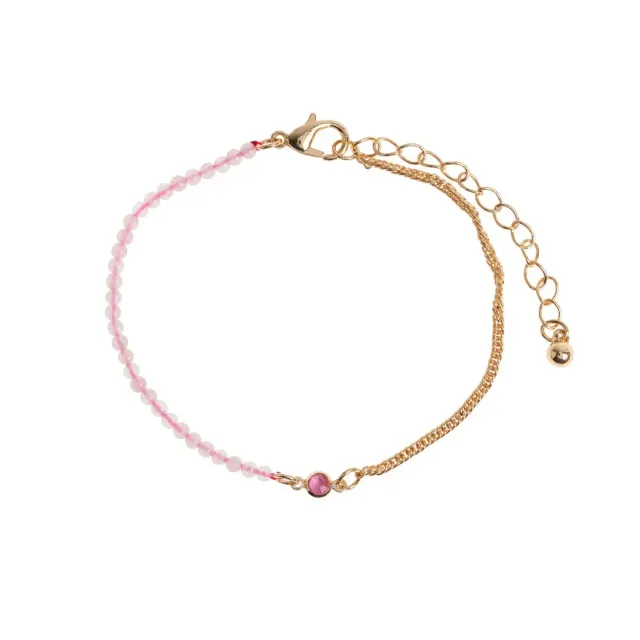 TIMI OF SWEDEN Isa armbånd turmalin 17 cm forgyldt