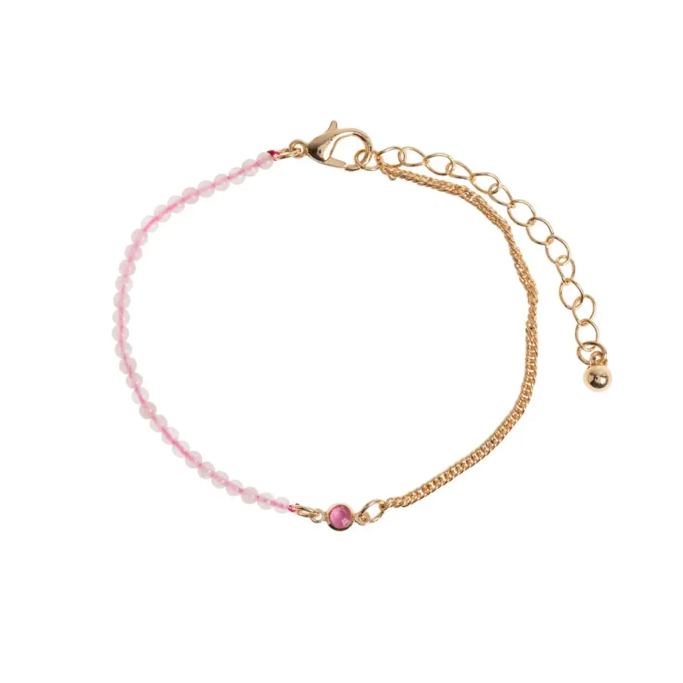 TIMI OF SWEDEN Isa armbånd turmalin 17 cm forgyldt
