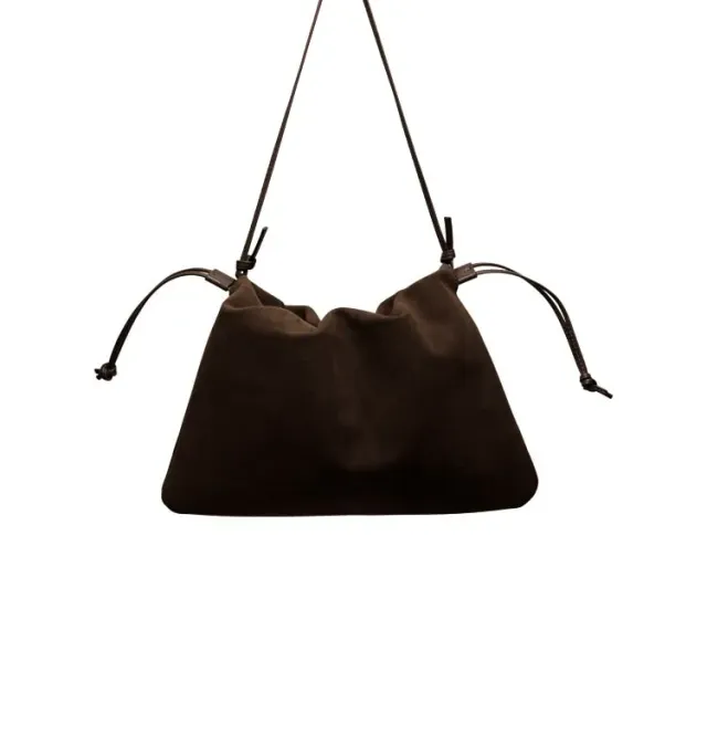 Wos Gia håndtaske brun ruskind 31 cm