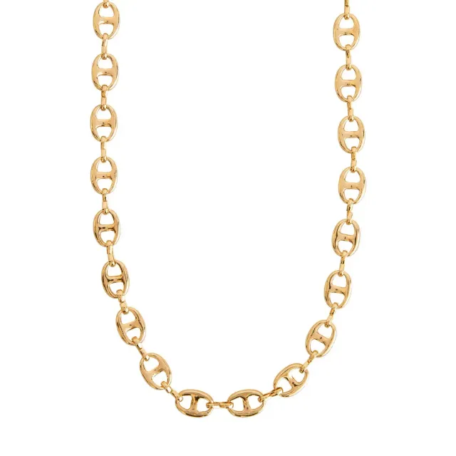Timi of Sweden Link Chain halskæde 42 cm forgyldt kraftig