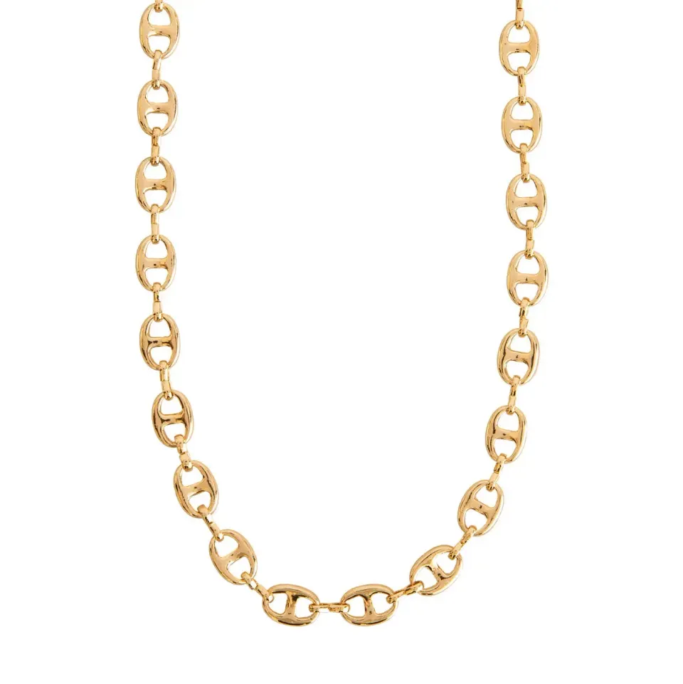 Timi of Sweden Link Chain halskæde 42 cm forgyldt kraftig