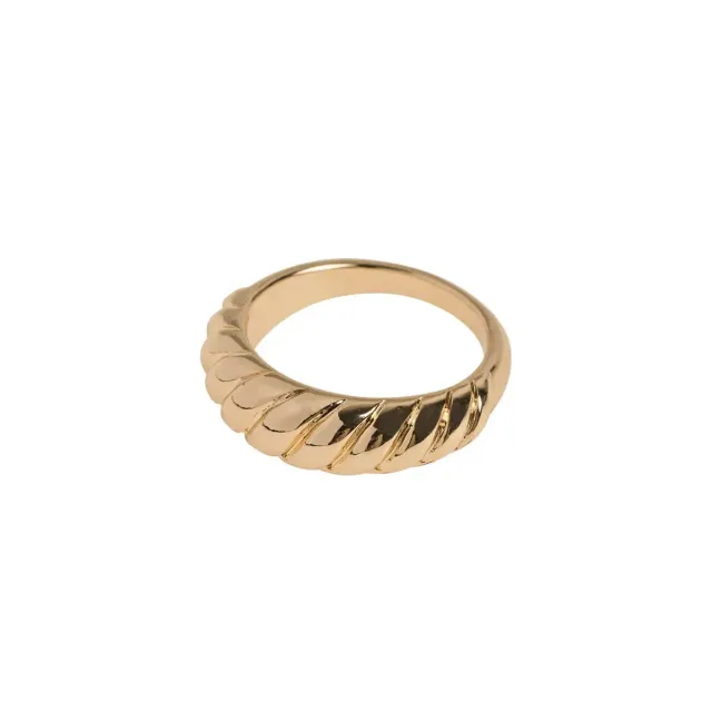 TIMI OF SWEDEN Croissant ring forgyldt str 17,5