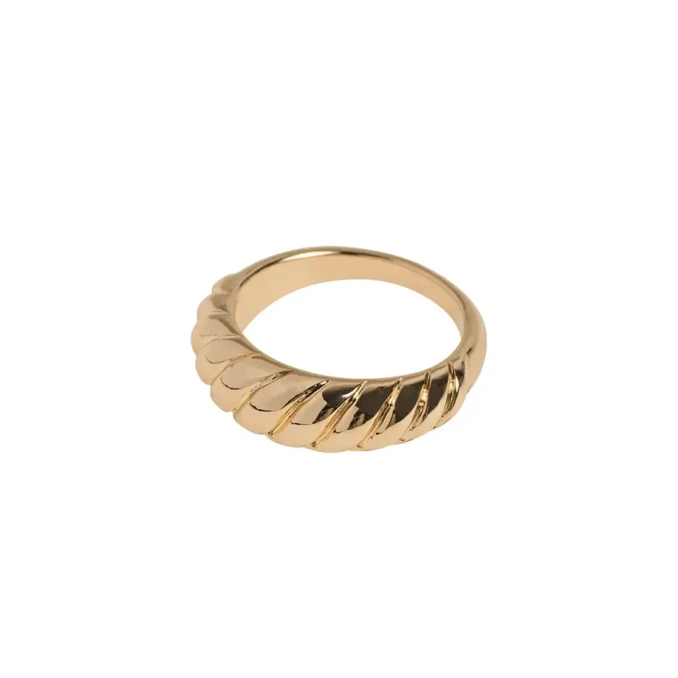 TIMI OF SWEDEN Croissant ring forgyldt str 17,5