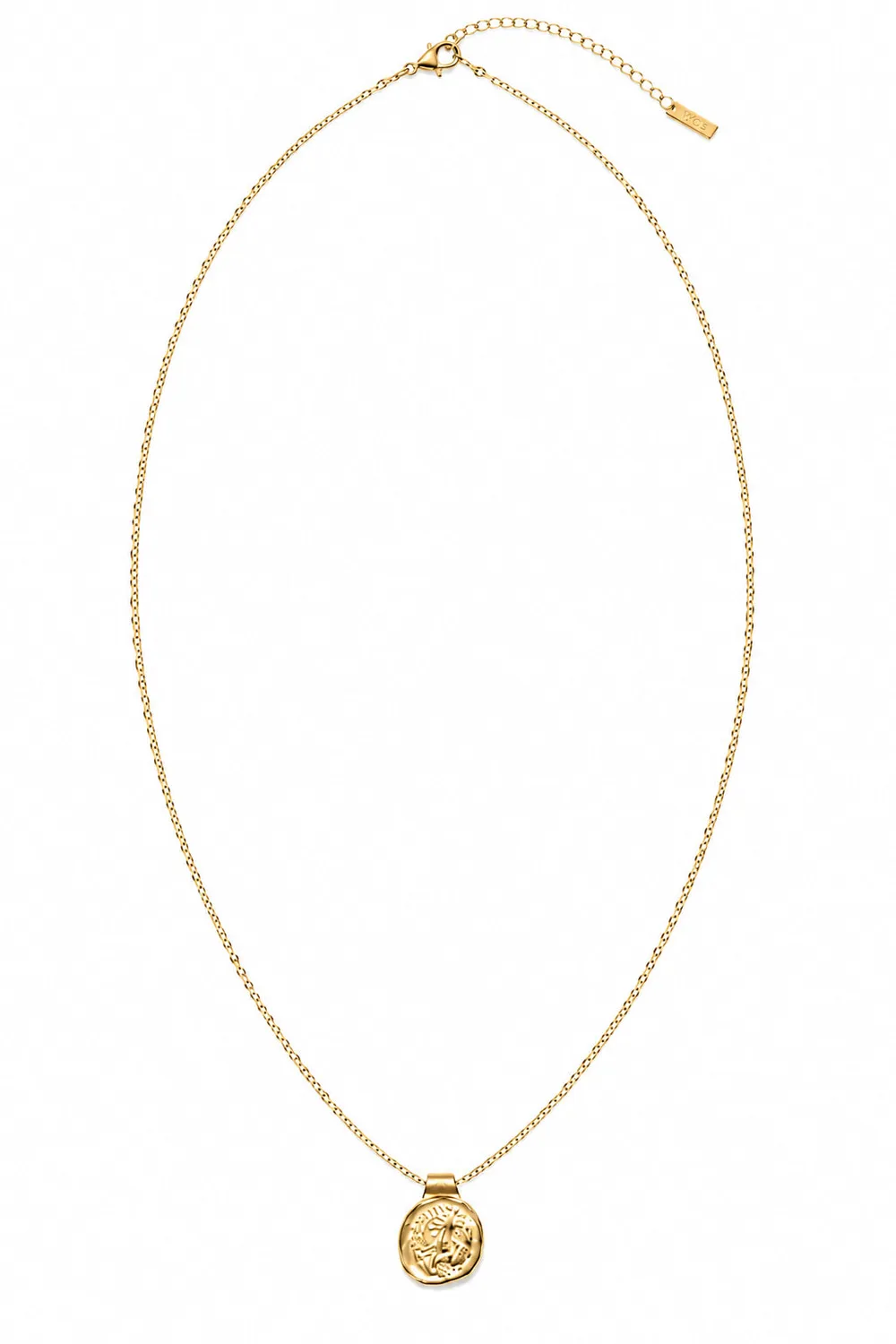 Wos Up Amulet halskæde forgyldt 97 cm