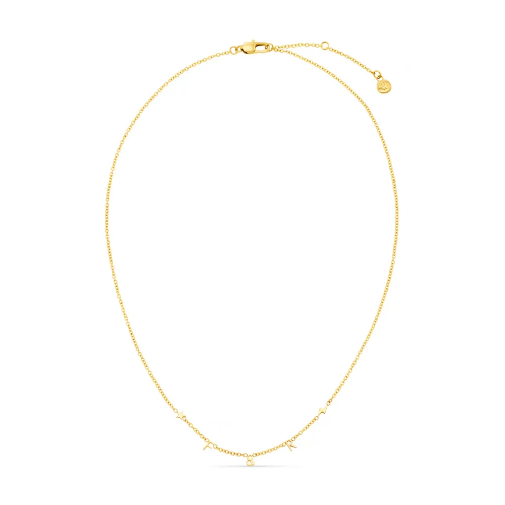 Orelia Personalised Initial & Cosmic Charm halskæde guld